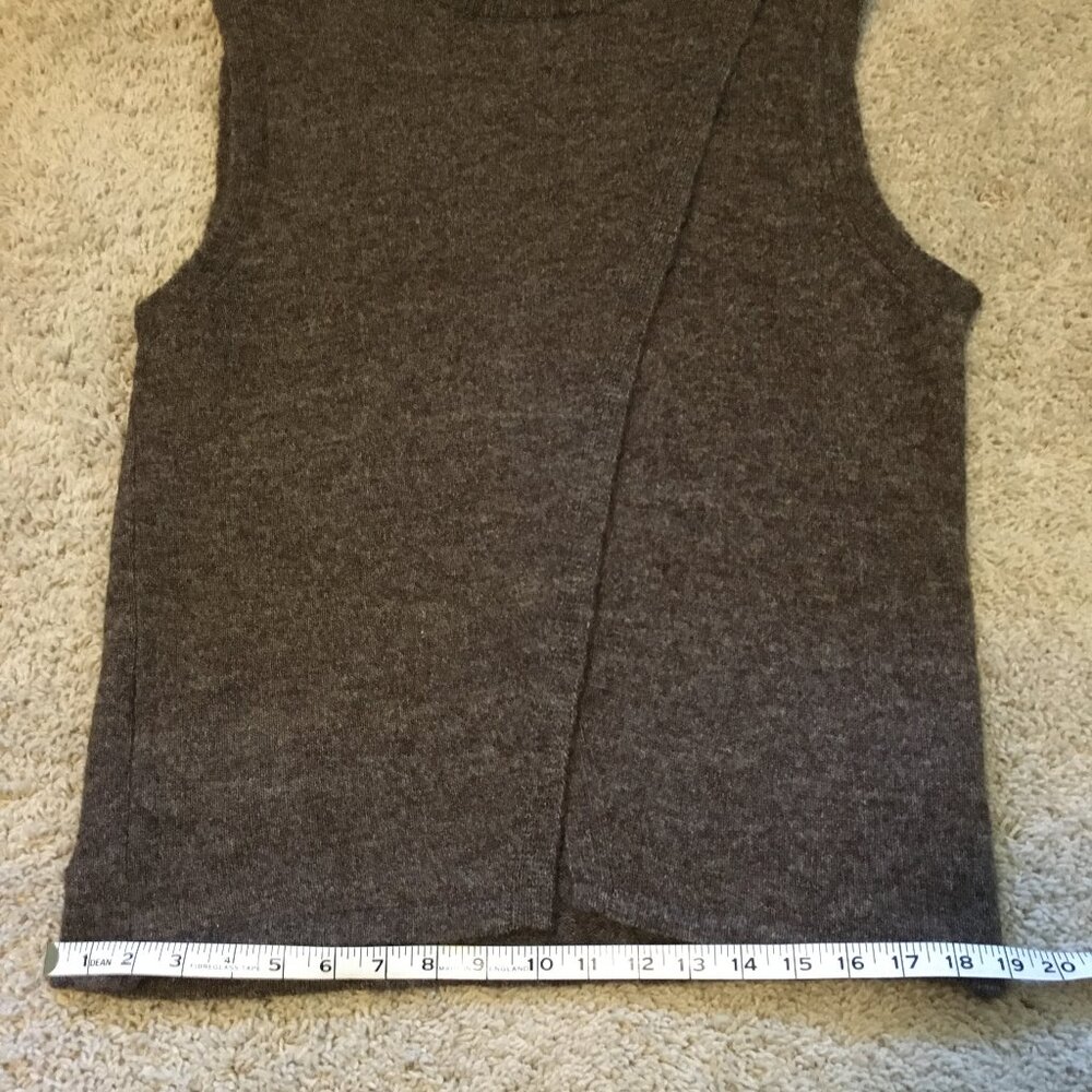 Kaffe Kataris Coffee Brown Wool Blend Knit Vest Reversible Medium D&Dcore - Picture 13 of 15